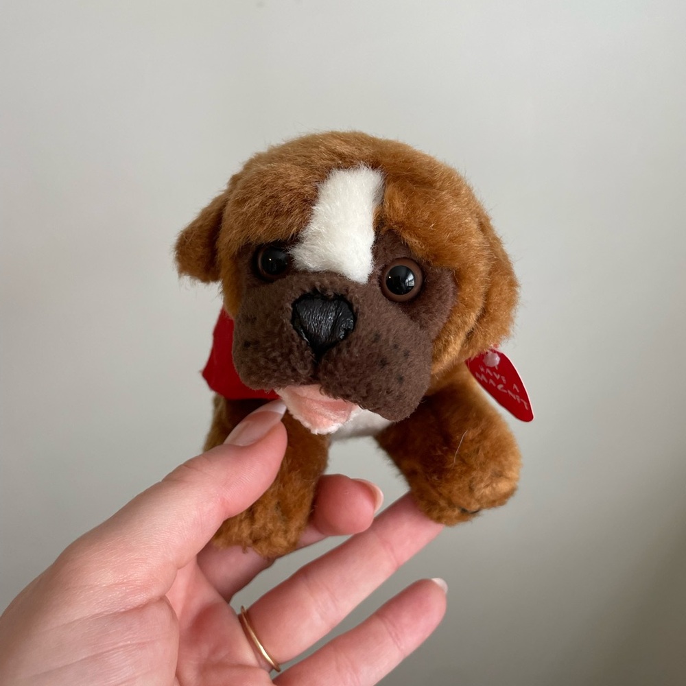 Brown and White Plush Puppy Toy BUILD A BEAR